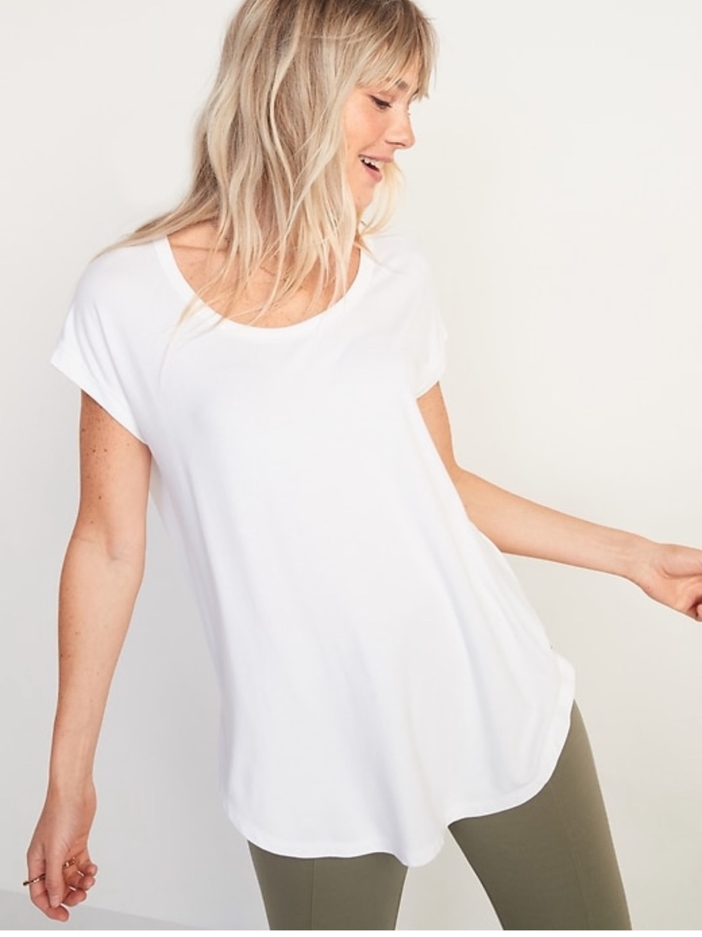 NWT H&M White Size 10 Scoop Neck T-Shirt